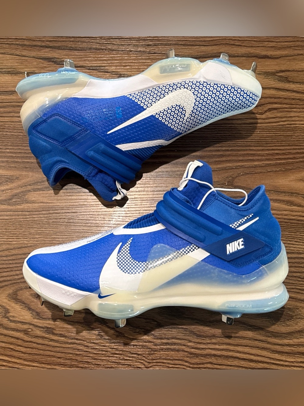 Size 13 Nike Force Zoom Mike Trout 7 Baseball Cleats Blue White DC9904-403 NEW